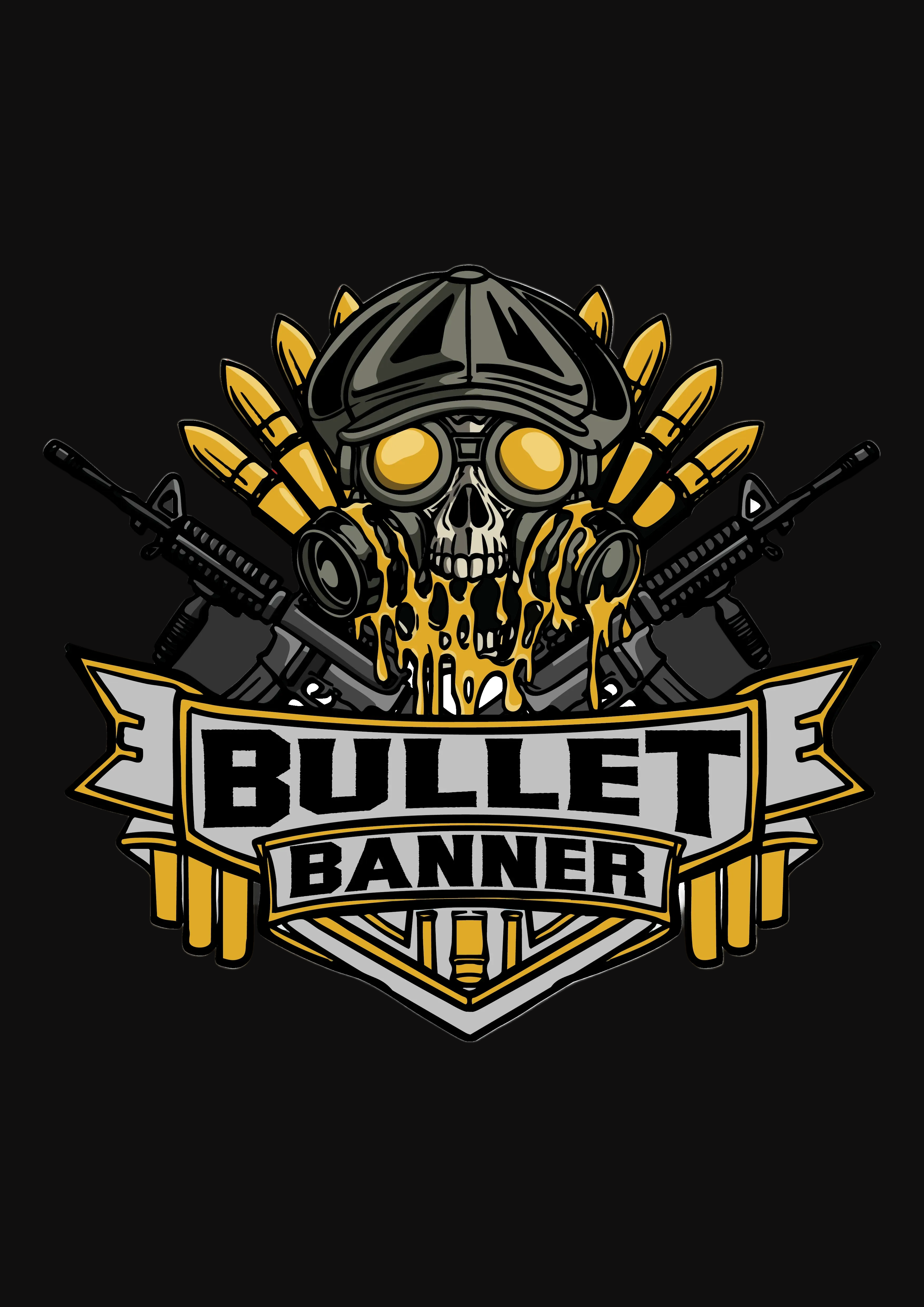 BULLET BANNER LOGO STICKER ￼